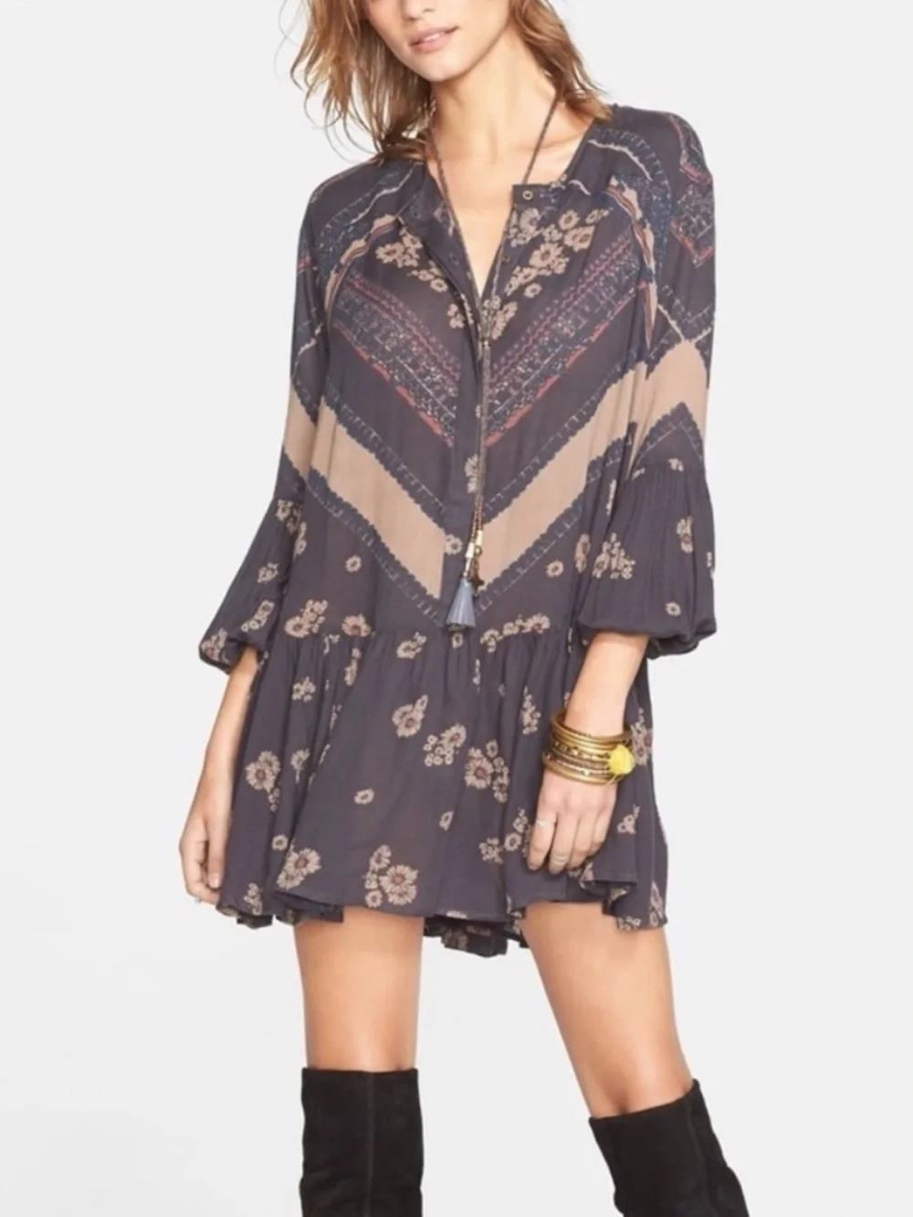 Free People From Your Heart Oversized Mini Dress
